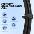 thumbnail image 3 of 500 clips de cable con grapas de acero 4 mm 5 mm 6 mm 8 mm 10 mm Gestión de cables para RG6, RG59, Cat6, cable coaxial RJ45, cable Ethernet, cable de TV, cable de teléfono, cable de impresora, negro TUNC Sencillez, 3 of 4