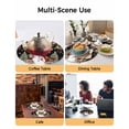 thumbnail image 2 of 15 Inch Round Placemats Set of 6, Black Christmas Non Slip Heat Insulation PP Table Mats, Snowman Xmas Tree Ball Snowflake Winter Washable Place Mats for Kitchen Dining Party Table Decor, 2 of 7