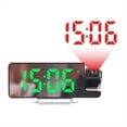 thumbnail image 4 of Reloj de Proyección Digital LED Espejo Rotación de 180° Pantalla Grande Fecha Hora Temperatura Reloj Despertador Electrónico para Dormitorio-A, 4 of 5