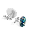 thumbnail image 3 of Peacock Elegant Stainless Steel Cufflink and Shirt Clip Set for Formal Attire - for Weddings and Business Meetings, 3 of 6