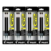 Black Pilot G2 Gel Ink Refill for Rolling Ball Pens, Bold Point 8 REFILLS (77289)