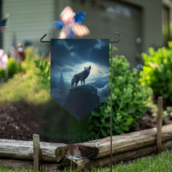 Wolf Mountains Clouds Garden Flag 18" x 12.5" Double Sided Yard Lawn Outdoor Decor Small Yard Flags
