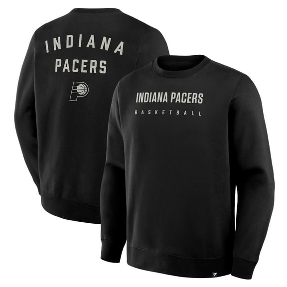 Men's Fanatics Black Indiana Pacers Crossover Collection Defensive Rotation Drill Premium Pullover Sweatshirt