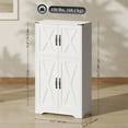 thumbnail image 3 of HOMCOM Kitchen Pantry Cabinet Pantry Storage Cabinet with Barn Doors White, 3 of 10
