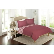 Better Homes & Gardens Solid Front Reverse Stripe Quilt, Red, Full/Queen