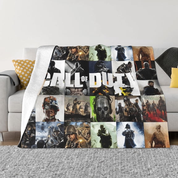 Call Of Duty Soft Micro Fleece Cozy Throw Blanket Lightweight Fuzzy Flannel Blankets Sofa Decor Gifts