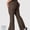 Brown, variant on PISONIC Plus Size Flare Leggings for Women with Pockets High Waist Yoga Pants Bootcut Bell Bottom Workout