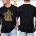 thumbnail image 4 of Jesus Is My Spotter Shirt Christian Gym Workout Tee Faith Fitness Funny Weightlifting Graphic Jesus Spotting Bench Press T-shirt, 4 of 5