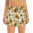 thumbnail image 2 of Fotbe Sunflowers and Bees Womens High Waist Running Shorts Athletic Workout Quick Dry Shorts for Women with Pockets Gym Yoga Summer Shorts-X-Large, 2 of 9