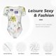 thumbnail image 4 of Balery Wildflowers Body de cuello redondo de manga corta para mujer Tops de manga corta Tops básicos-Large, 4 of 7