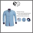thumbnail image 4 of Chemise Habillée Homme Manches Longues Ajustée, Coton Européen, Moyen, 4 of 6