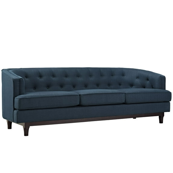 Modern Contemporary Urban Design Living Lounge Room Sofa, Navy Blue, Fabric