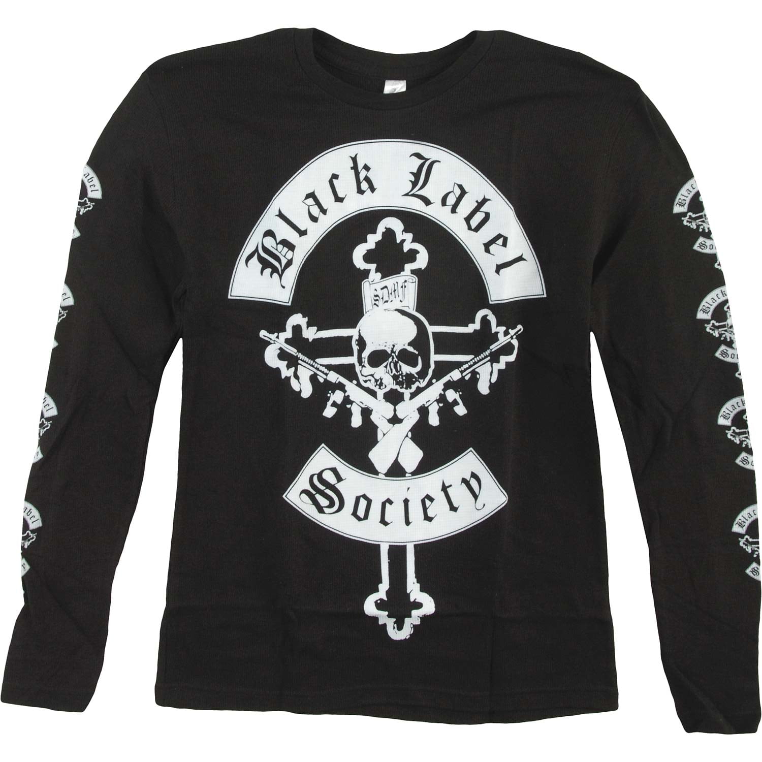 Black Label Society Men's BLS Mafia Thermal Thermal Long Sleeve X-Large  Black