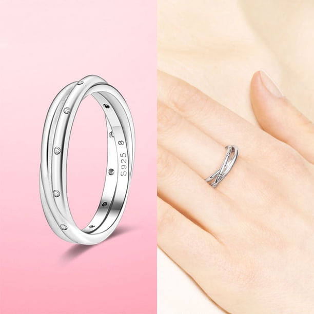 Gran oferta, anillo de plata 925 apilable con corazón infinito y flor de Margarita para mujer, anillos originales de plata 925, regalo de joyería de marca Tan Jianjun unisex