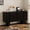 63" Black, variant on Rophefx 63" Wooden Storage Cabinet,Walnut Fluted Sideboard Buffet Cabinet with 3 Drawers& 2 Doors for Living Room, Dining Room, Kitchen,Entryway, Hallway