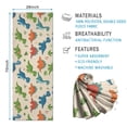 thumbnail image 2 of Beige Colorful Dinosaur Pattern Hot Yoga Mat Towel Non Slip for Hot Yoga - Quick-Drying Yoga Mat Cover with 4 Corner Pockets with Travel Bag - Hot Yoga Towel Non Slip 70"x26", 2 of 6