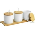 thumbnail image 2 of Gibson Elite  Gracious Dining 10Pc Ceramic Condiment Jars Set White - 10 Piece, 2 of 4