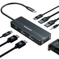 thumbnail image 1 of Estación de acoplamiento ANYOYO 8 en 1 con doble monitor USB-C 4K HDMI VGA, 1 of 7