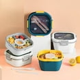 thumbnail image 4 of MICLOZYT Clearance,Under $5,Bento Box for Adult,Insulated Lunch Box,Divided Food Storage Containers for School Work Travel,Double Layered Salad Lunch Box, 4 of 7