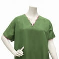thumbnail image 6 of Gold Coast Set of Two Women's Satin Night Shirts in Green/Pink, Large, 6 of 6