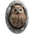 thumbnail image 1 of Funny Garden Tree Bark Decoration, Spring Outdoor Creative Ghost Face/Owl/Rabbit Garden Tree Statue Figurine Ornament, Poly Resin Yard Tree Hugger Props, Tree Sculpture Garden Decor (Owl), 1 of 8