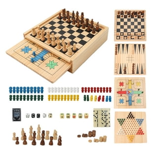 Traditional Chinese Xiangqi Portable Chess Set,Travel Board Game Set with  Resin Chess Pieces and Leather Chessboard