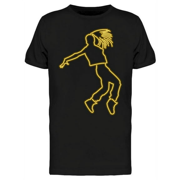 Neon Light Dancer T-Shirt Men -Image by Shutterstock, Male x-Large