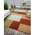 thumbnail image 3 of Belfort BM25B Venice Red abstract Contemporary beige Area Rug, 2'6"x12', 3 of 5