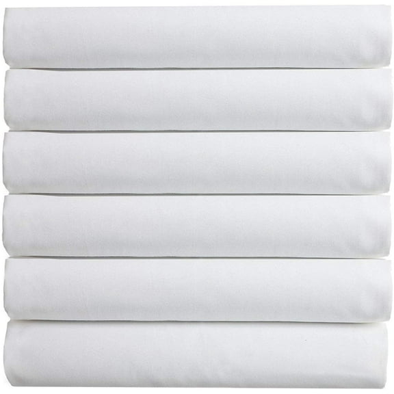 Elegant Comfort 1500 Series Microfiber 6-Pack Fitted Sheet with Storage Pockets on Sides Twin, White