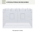 thumbnail image 4 of Auto Beyond Pop up Canopy Walls, Universal Replacement Netting, Set of 4 Mesh Screen Sidewalls, Patio Netting with 6 Service Windows and 1 Door for 10' x 10' Canopy Tent, White, 4 of 6