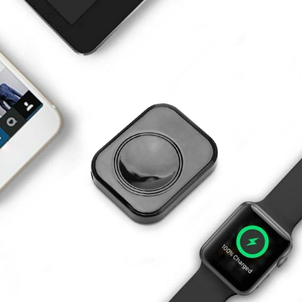 Adaptador de carga magnético inalámbrico 5V/1A para reloj (puerto IOS negro)
