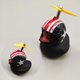 thumbnail image 1 of casco cuerno luz pequeño pato negro con balsa de bambú ligero accesorios de coche de la motocicleta, 1 of 4