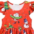 thumbnail image 4 of 2-8T Girls Santa Claus Xmas Costume Dress Christmas Short Sleeve Dress, 4 of 6