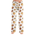 thumbnail image 2 of Halloween Pajama Pants for Women, Cute Funny Pumpkin Print Pajamas, Casual Elastic Waist Palazzo Pants Fall Pajamas, 2 of 5