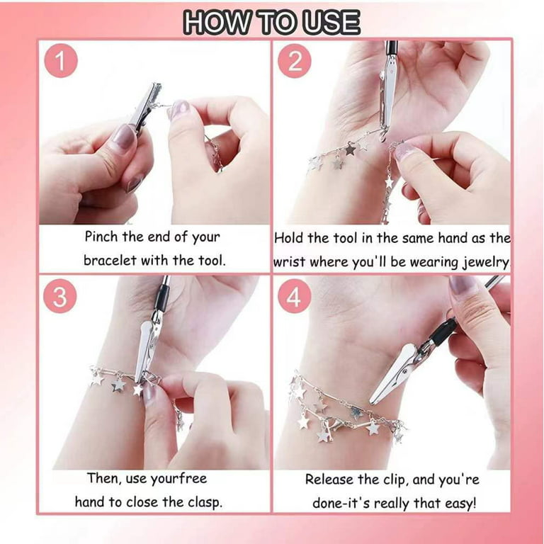 Bracelet Clasp Helper - Jewelry Assistance Tool for Fastening Bracelet  Oneself, Perfect Bracelet Mate (Rose Gold)
