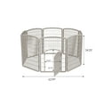 thumbnail image 3 of IRIS USA 34 inch Exercise 8-Panel Pet Playpen with Door, Chrome, 3 of 3