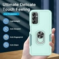 thumbnail image 6 of for Samsung Galaxy A14 5G Case with Tempered Glass Screen Protector,Heavy-Duty Tough Rugged Phone Case Cover with Ring Holder Kickstand for Galaxy A14 5G (6.8", 2023) [Mint Green], 6 of 13