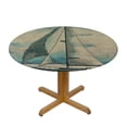 thumbnail image 3 of Orinice Sail Boat Round Table Cover Stain Resistant Washable Indoor Outdoor Tablecloth Kitchen Dining Wedding Parties Picnic Farmhouse 100% Polyester Fiber 31-35, 3 of 8
