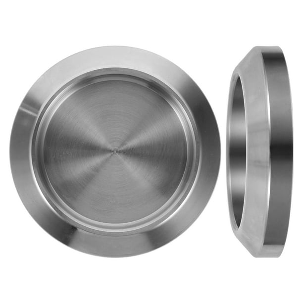 2 tiradores empotrados de acero inoxidable para puertas corredizas ocultas de un solo orificio para ducha, invisibles para puertas de cristal, color plateado