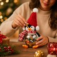 thumbnail image 3 of Christmas Penguin Shape Candy Jar Plush Toy in Red, Holiday Stuffed Animal Treat Holder Gift for Kids, 3 of 4