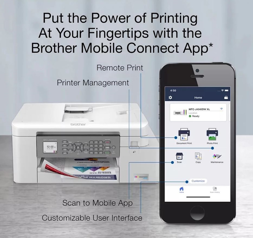 (OPEN BOX) BROTHER MFC-J4345DWXL – MULTIFUNCTION PRINTER – COLOR – INK-JET – A4/LEGAL (MEDIA) – UP TO 13 PPM (COPYING) – UP TO 20 PPM (PRINTING) – 150 SHEETS – 14.4 KBPS – USB 2.0, WI-FI(N)