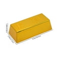 thumbnail image 2 of 2PC Fake Gold Bricks,Simulated Yellow Plastic Gold Brick For Decor Plastic Electroplated Hollow,Prop Gold Bars,Gold Gold Bar Props Decoration For Costume Accessory, 2 of 6