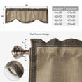 thumbnail image 6 of Black Brown Retro Greek Key Tie Up Valance Curtains for Windows, Kitchen Curtains Window Treatments, Geometric Greece Ancient Rustic Short Window Shades Valances for Bedroom Bathroom Cafe 54"x18", 6 of 8