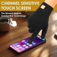 thumbnail image 3 of REDESS Mens Womens Winter Gloves Touchscreen Winter Warm Knit Gloves,Black, 3 of 7