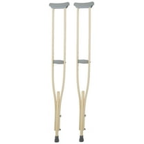 Sammons Preston Wooden Crutches, Adult Size, Adjustable Height, 1 Pair