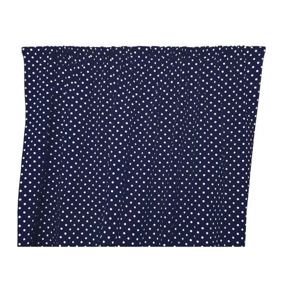 Cotton Curtain Polka Dots Print 58 Inch Wide / Small Dots White on Navy
