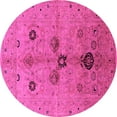 thumbnail image 1 of Ahgly Company Indoor Round Oriental Pink Industrial Area Rugs, 3' Round, 1 of 4