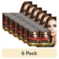 (6 pack) Herbishh Hair Color Shampoo for Gray Hair, Men & Women, Travel Size, 10 1 Pack (Chestnut Brown 30 ml)