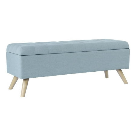 Modern Tufted Storage Bench French Blue - HomePop