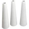 thumbnail image 3 of CPDD White Ceramic Bud CPDD Set of 3, Conic Small Bud Decorative Floral Vase Home Decor Centerpieces, Connected Tubes White Vase Set White Set of 3 Narrow Caliber, 3 of 9